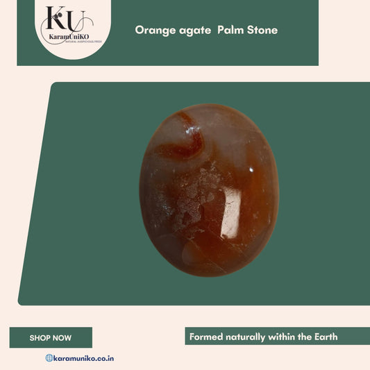 Orange Agate Palm Stone – Vitality & Confidence Crystal