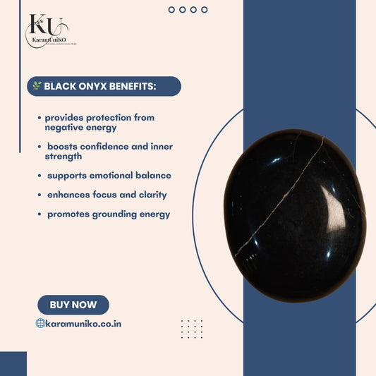 Black Onyx Palm Stone