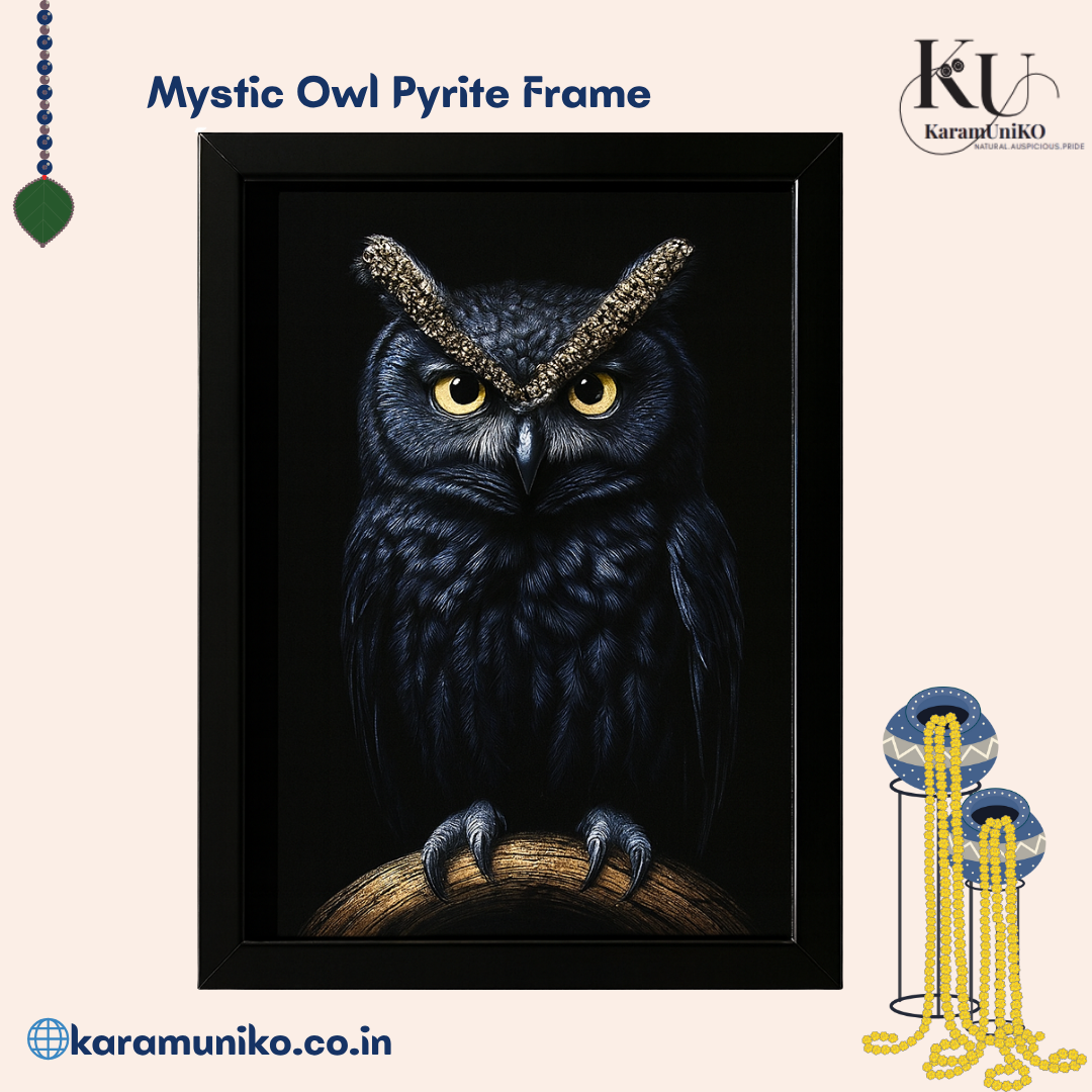 Mystic Owl Pyrite Frame