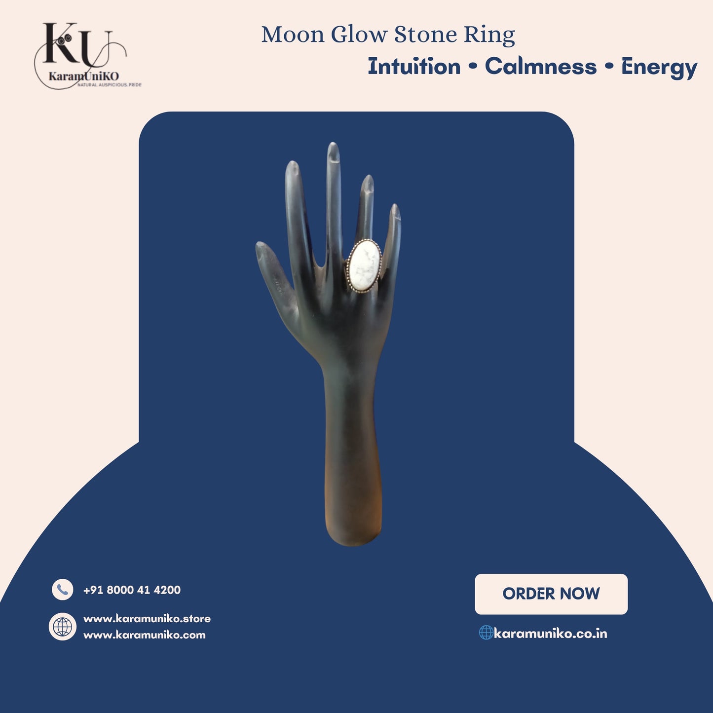 Moonstone Ornate Ring