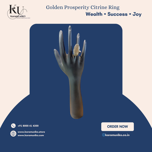 Golden Prosperity Citrine Ring