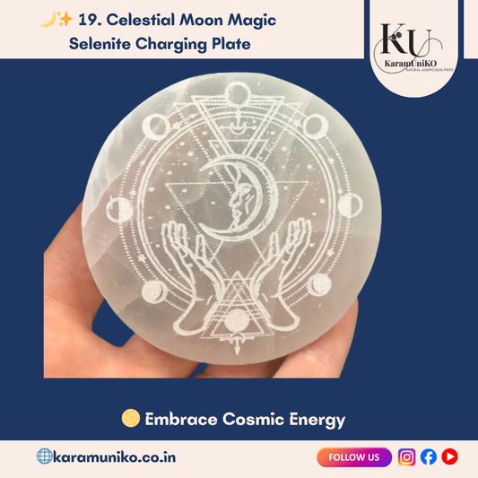 Celestial Moon Magic Selenite Charging Plate