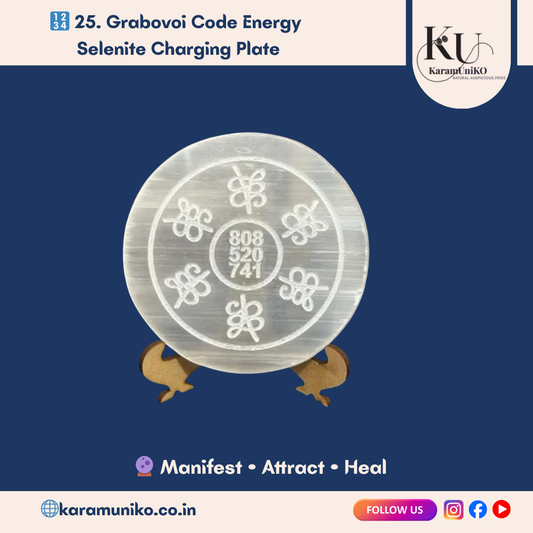 Grabovoi Code Energy Selenite Charging Plate
