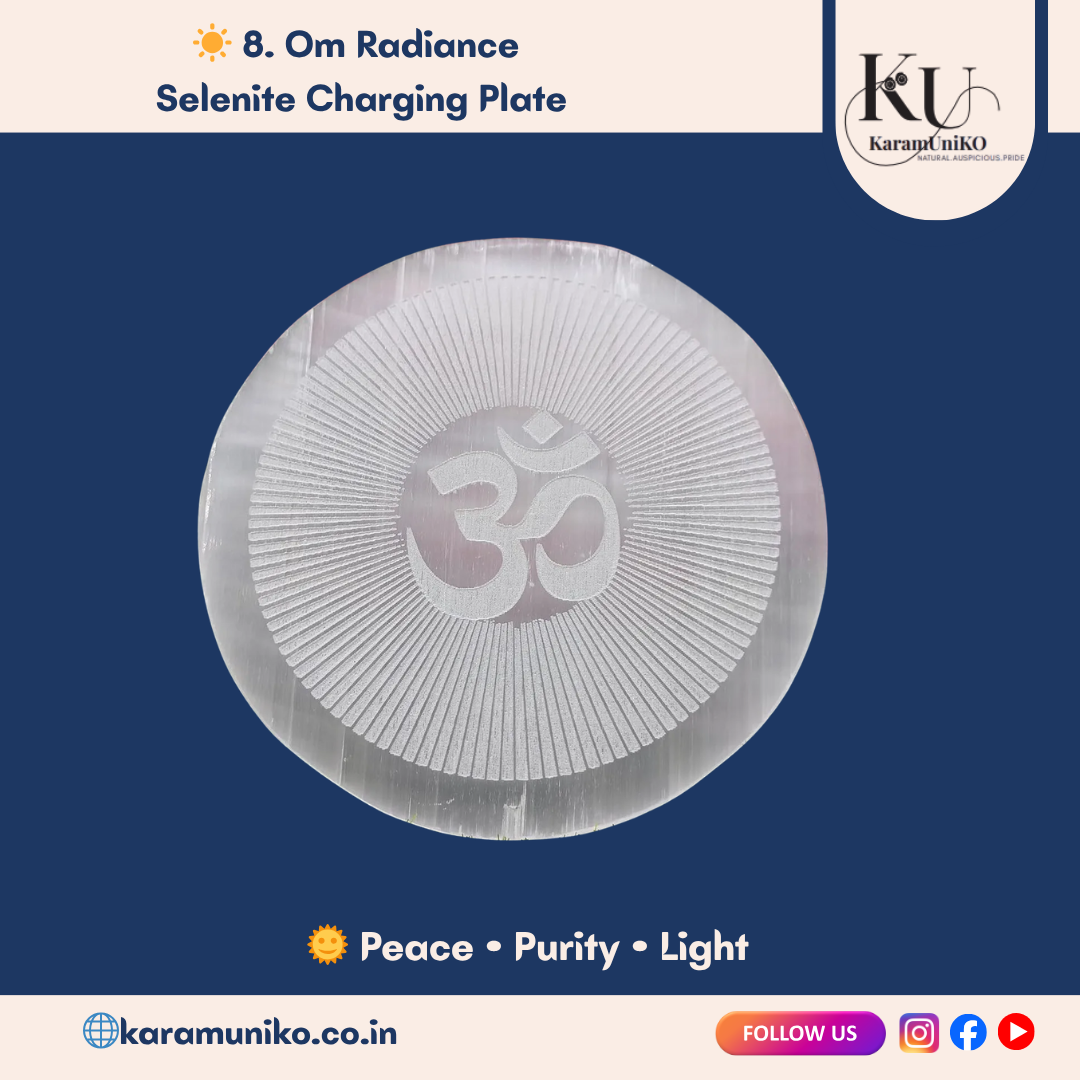 Om Radiance Selenite Charging Plate