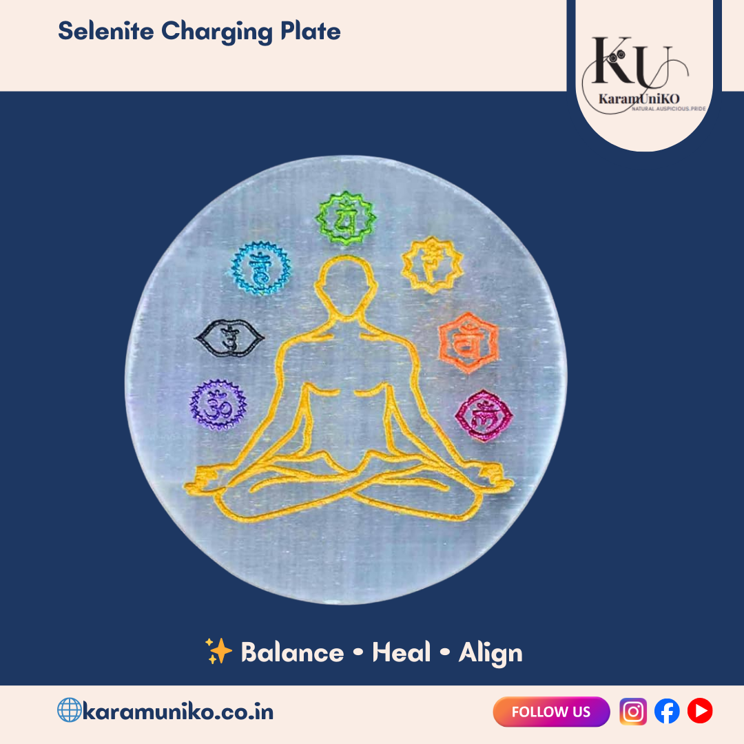 Chakra Meditation Selenite Charging Plate