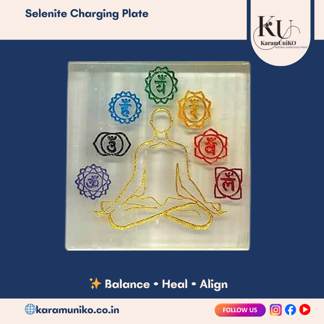 Chakra Meditation Selenite Charging Plate