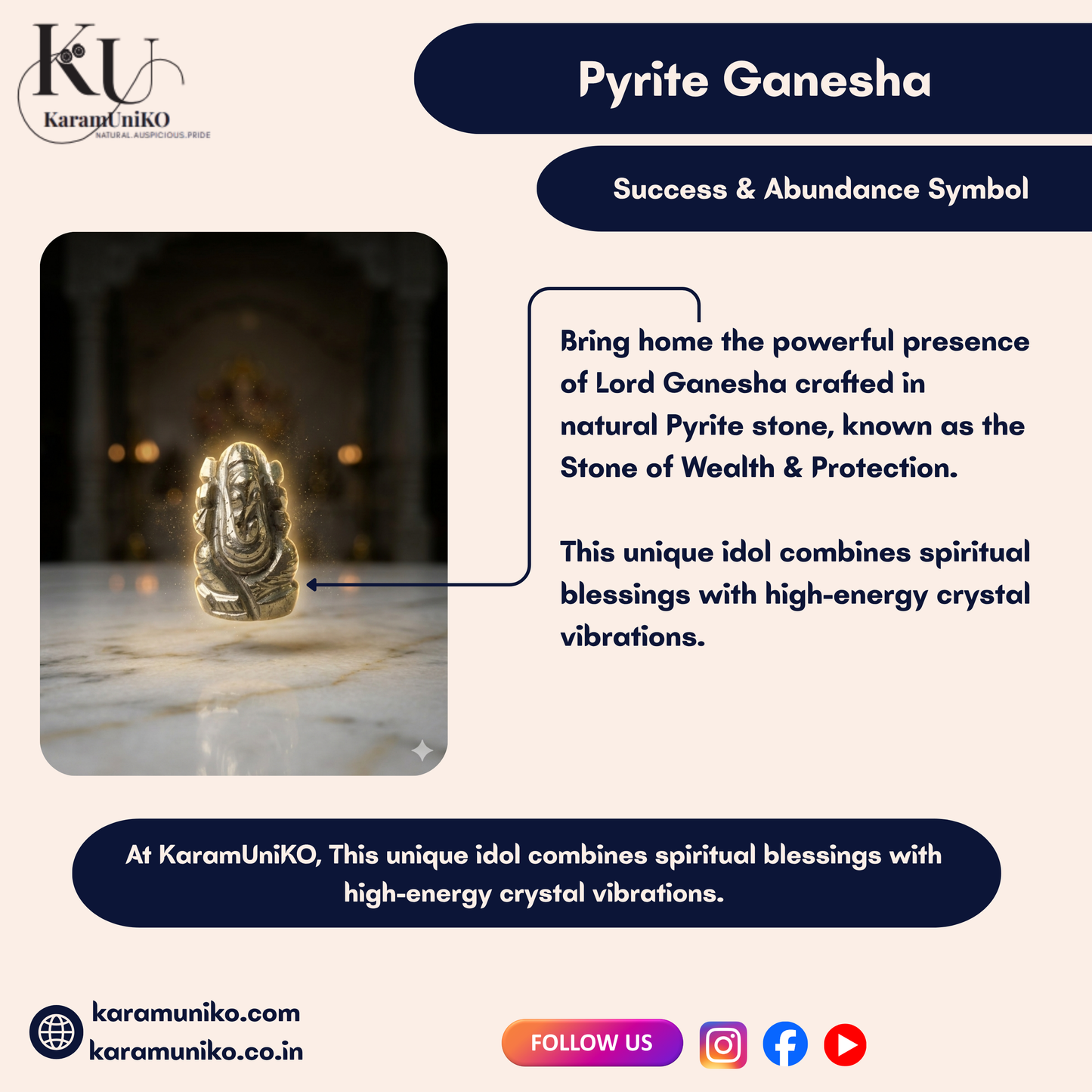 Pyrite Ganesha (Small)