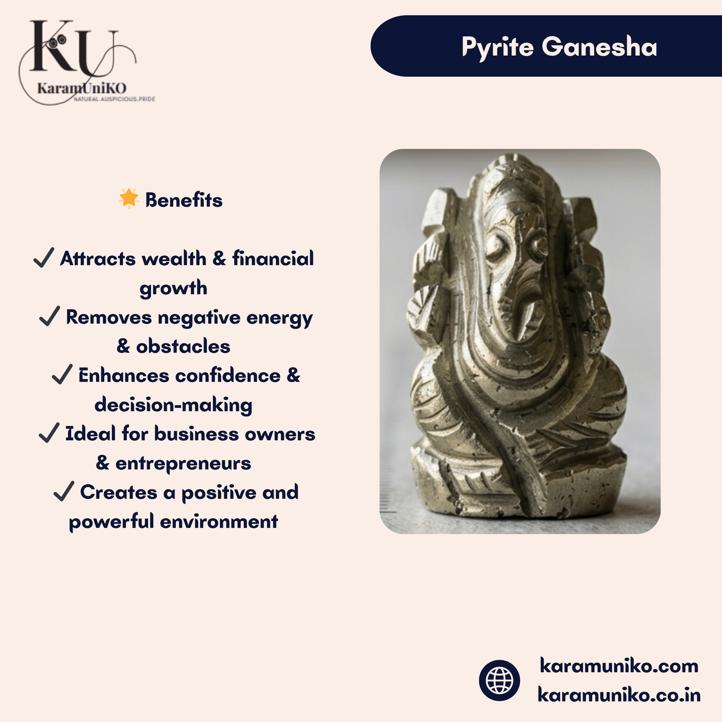 Pyrite Ganesha (Small)