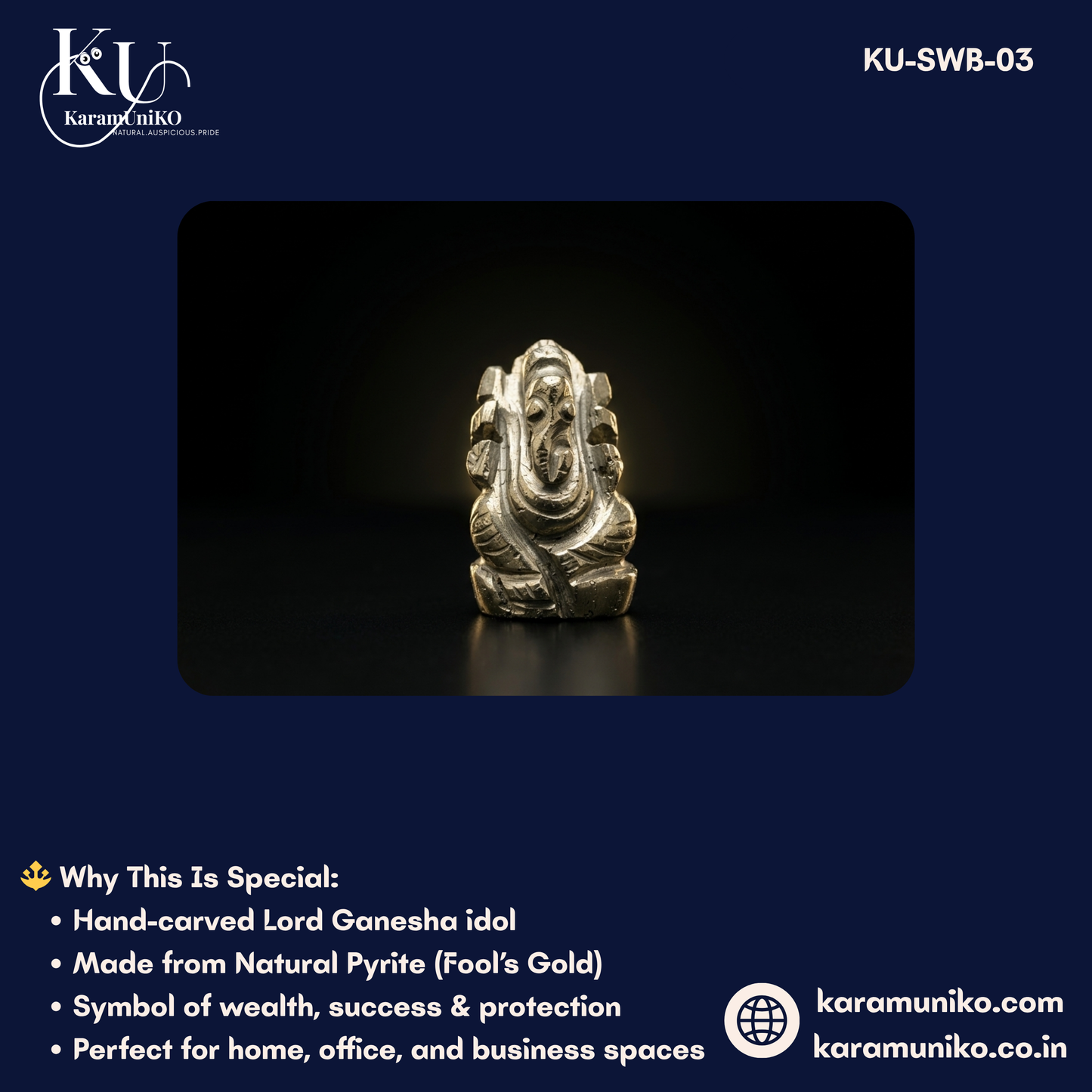 Pyrite Ganesha (Small)