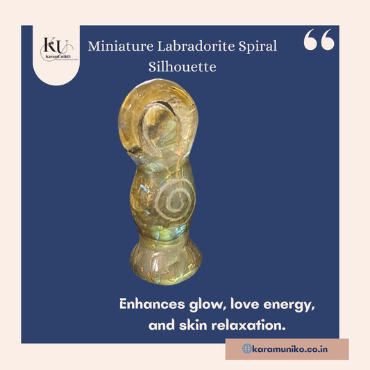 Miniature Labradorite Spiral Silhouette