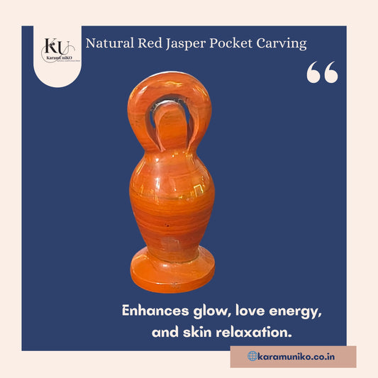 Natural Red Jasper Pocket Carving