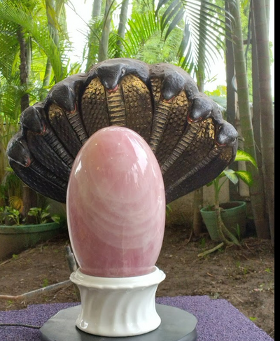 Rose Aura Shivling(  A Touch of Timeless Serenity)