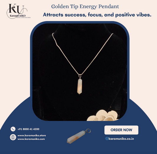 Golden Tip Energy Pendant