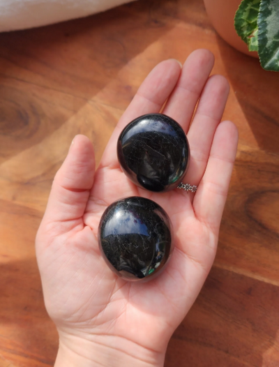 Black Tourmaline Palm Stone