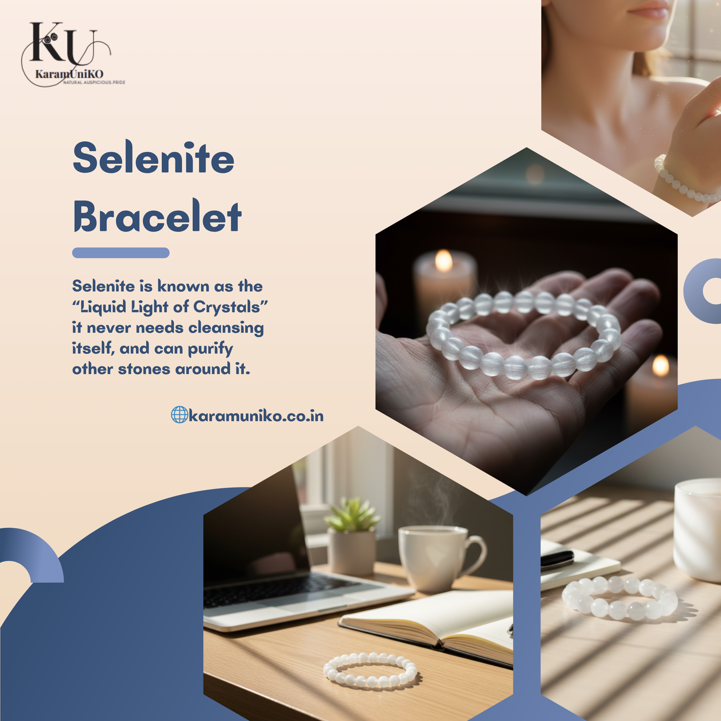 Selenite Bracelet – The Stone of Divine Purity &amp; Energy Cleansing