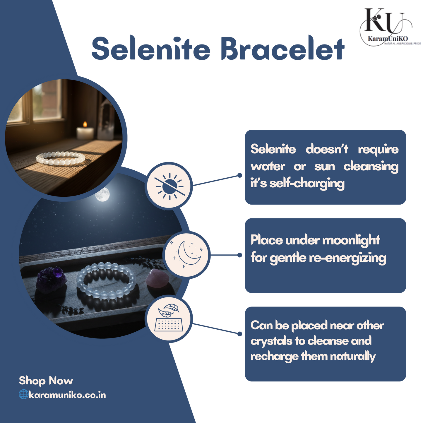 Selenite Bracelet – The Stone of Divine Purity &amp; Energy Cleansing