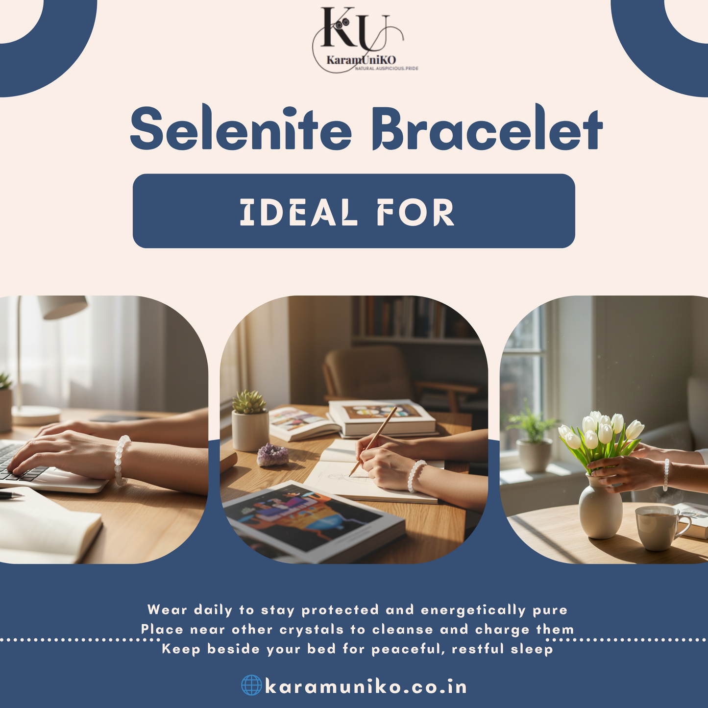 Selenite Bracelet – The Stone of Divine Purity &amp; Energy Cleansing