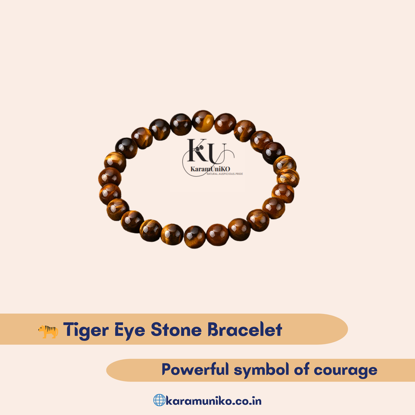 Tiger Eye Stone Bracelet 8mm