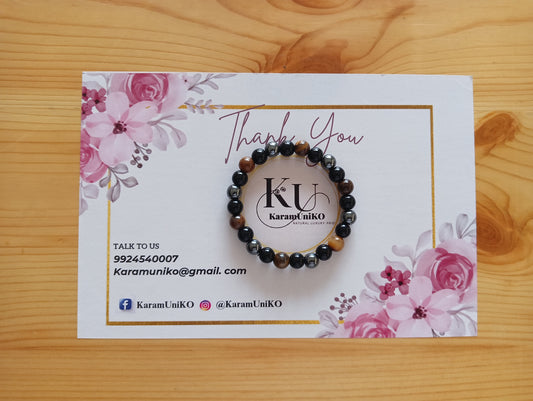 Triple Power (Amethyst, Clear Quartz, Rose Quartz) Bracelet