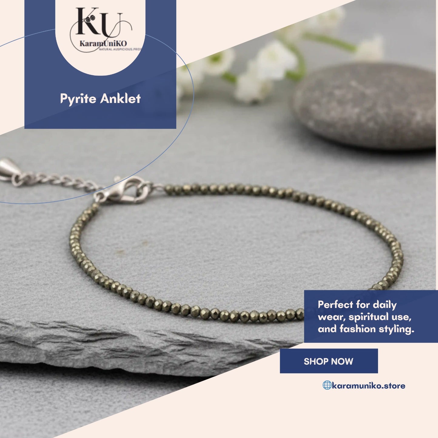 Pyrite Anklet