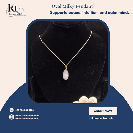 Oval Milky Pendant