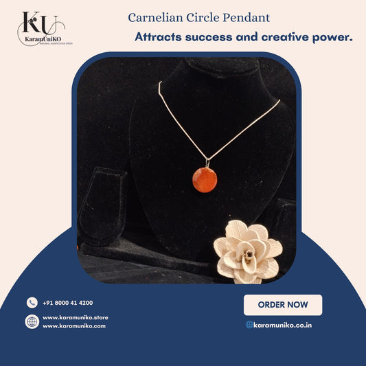 Carnelian Circle Pendant