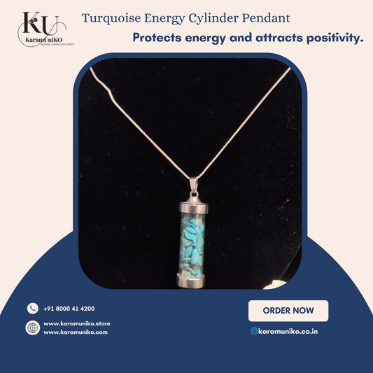 Turquoise Energy Cylinder Pendant