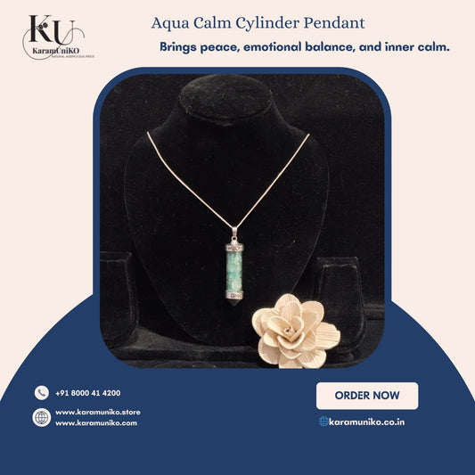 Amazonite Healing Cylinder Pendant