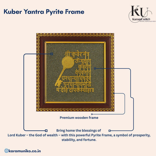 Kuber yantra Pyrite Frame