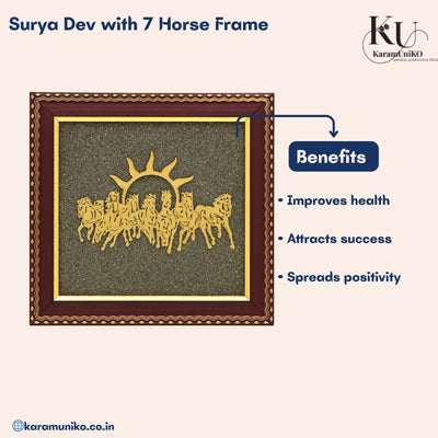 Surya Riding a Chariot& Seven & Horse with Pyrite