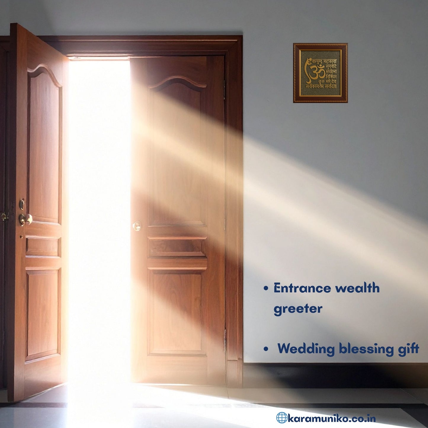 Ganesh Mantra Pyrite Frame