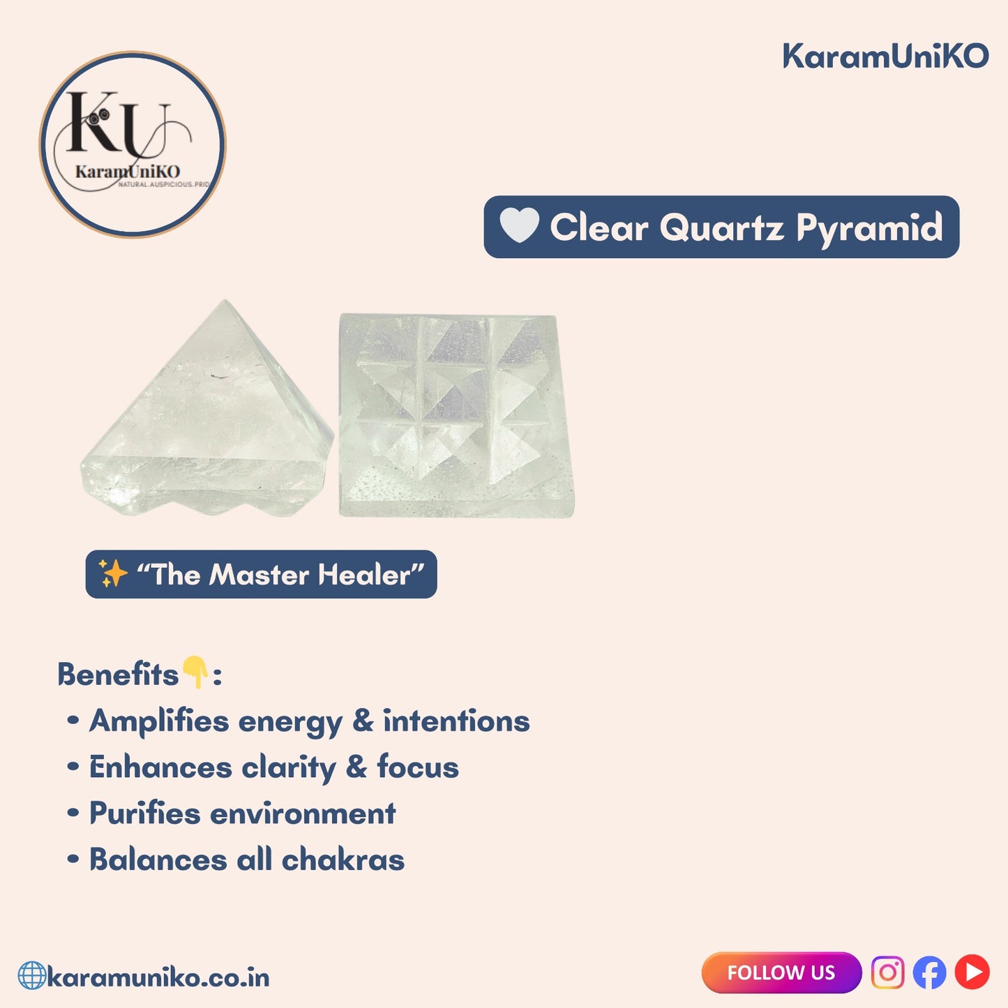 Clear Quartz 9 Pyramid