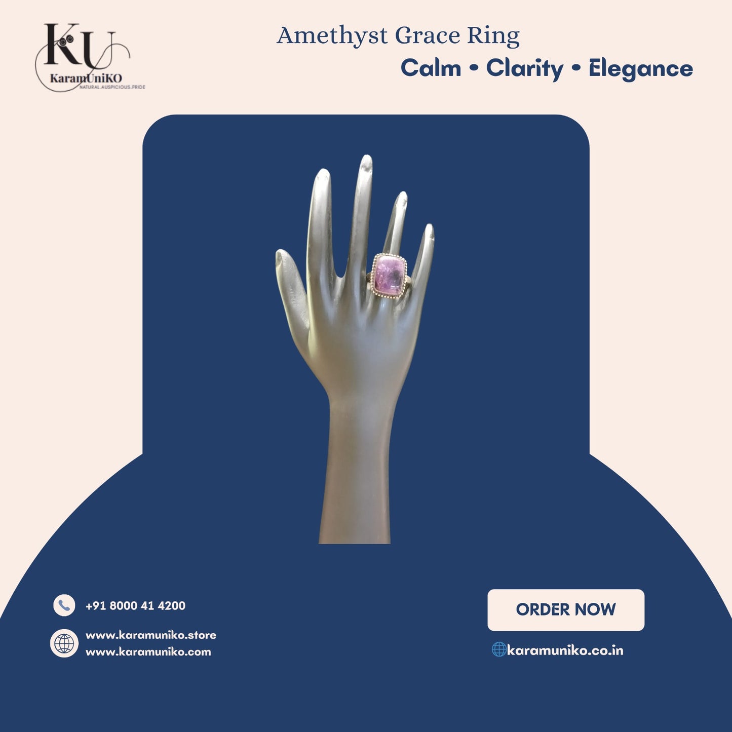 Amethyst Grace Ring