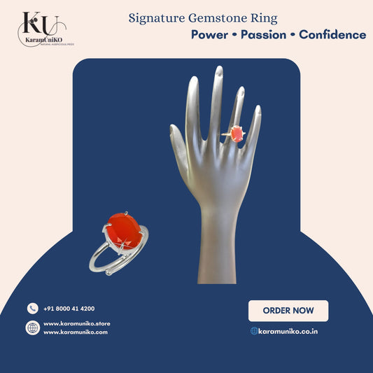 Signature Gemstone Ring (Carnelian)