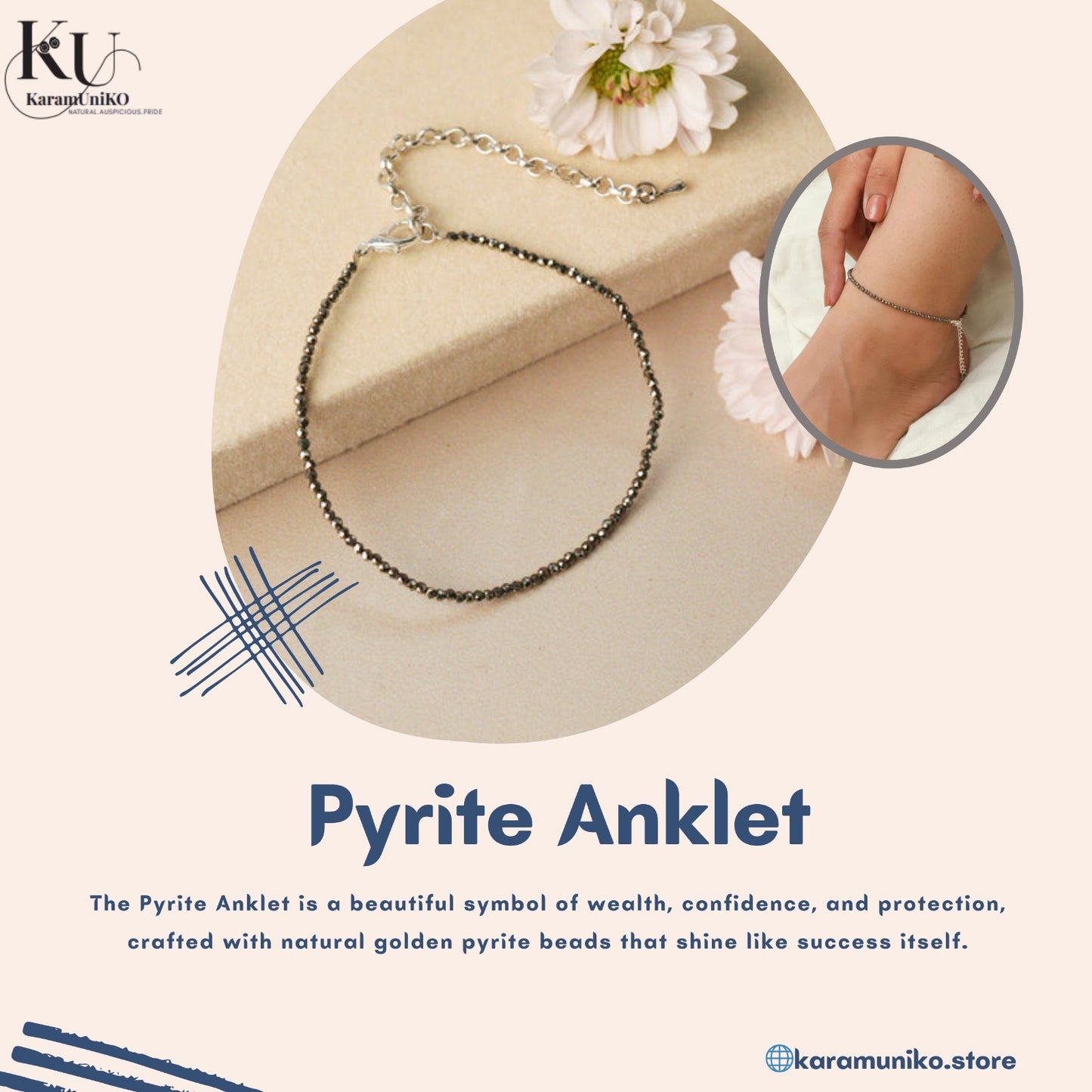 Pyrite Anklet