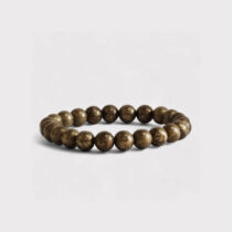 Pyrite Round Stone Elastic Bracelet